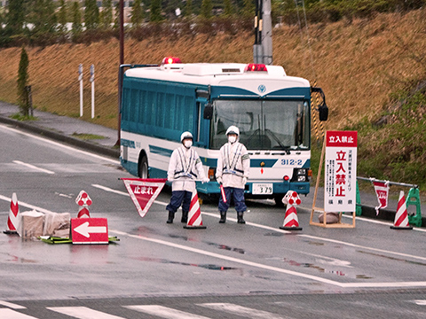 Police barricades transform entire communities into ghost towns, silent but for the sound of animals (c) Kinship Circle, Japan Earthquake 2011