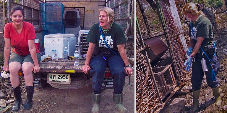 Tracie Dawson and vet tech Toni, (c) Kinship Circle