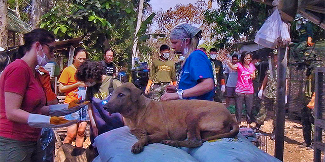 Tech Toni and veterinarian Katherine, (c) Kinship Circle