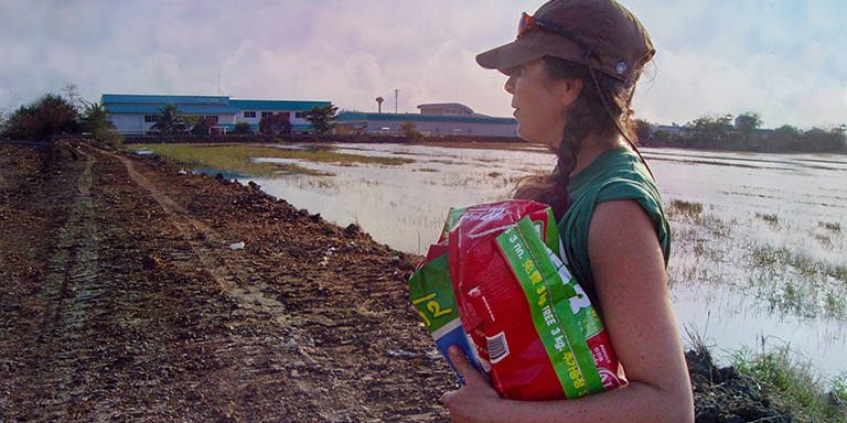 Stephanie Natal on food drop, (c) Kinship Circle